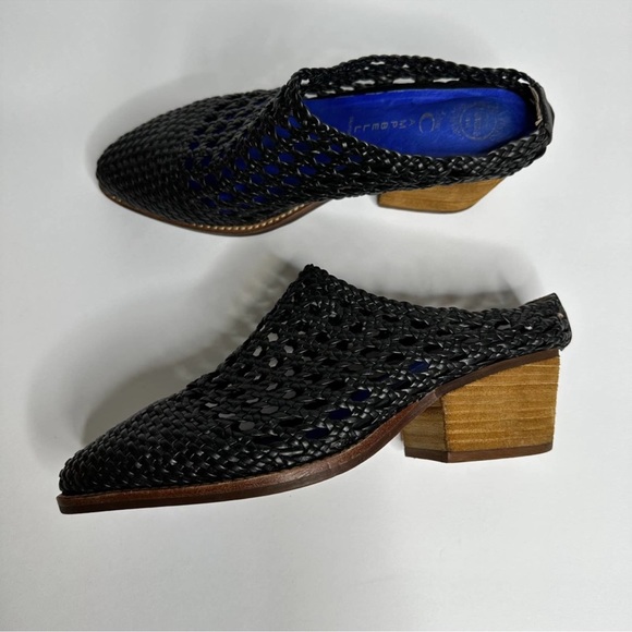 Jeffrey Campbell Leone Basket Weave Anthropologie Mules - Picture 3 of 7